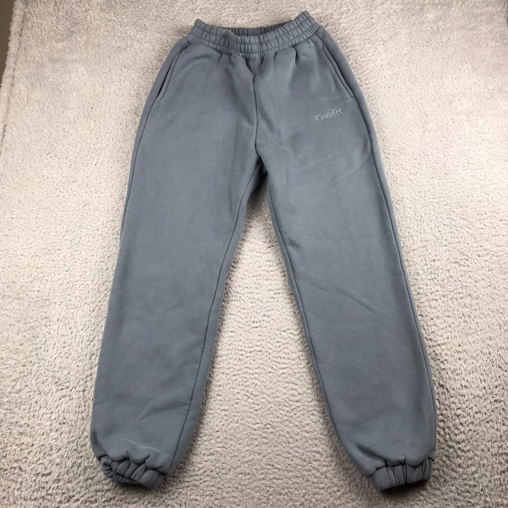 Comfrt Signature Sweatpants Unisex XS (24x28) Slate Blue Fleece Lined Jogger‎